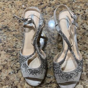 Alex Marie Metallic Embellished Sandals